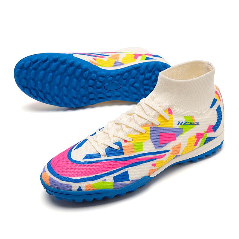 

2025 Seamless fly-woven youth football shoes student grass long male and female broken nail training shoes football 45