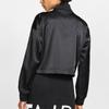 Nike Jachetă Air Track Brodat Satin Scurtă Jachetă Casual Femei Negru BV4780-010