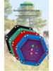 Hexagonal Velvet Dice Tray: Portable, Foldable PU Storage for Tabletop Games