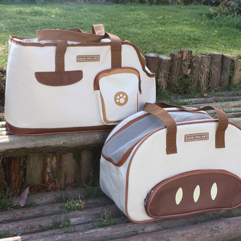Outdoor Carriers Bag for Small Pet Dog Carriers Bag Cats Carriers Bag with Pouches Breathable Carry Bag for Dog Cats