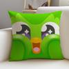 Fun DDuolingoS Cushion Cover Breathable and skinfriendly linen pillowcase square removable and washable cushion
