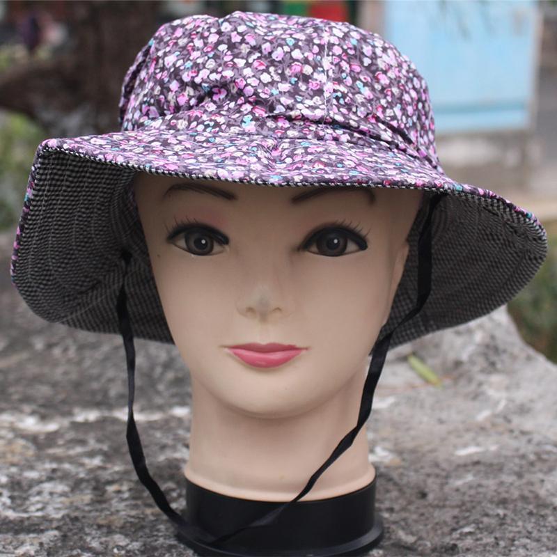 Retro Plaid Bucket Hat Women'S Sweet Lace Up Fishing Hat Summer Sun Protection And Uv Protection Hat