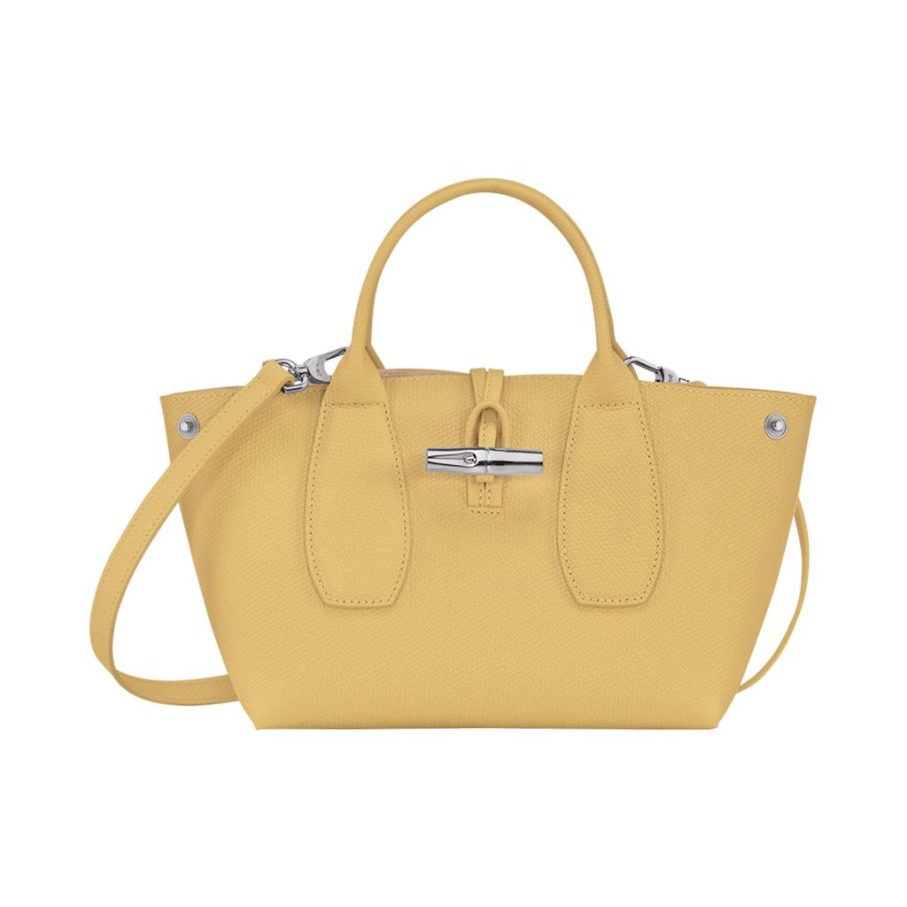 Longchamp Le Roseau 22 Bamboo Buckle Closure Large Cowhide Big Bag Shoulder Crossbody Handbag Small Women handbags Pink Yellow 10095HPN452