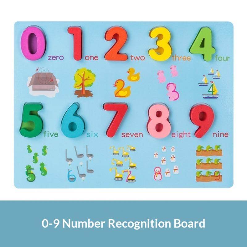 Wooden Puzzles For Toddlers Alphabet & Number Matching Games Montessori Learning Toys For Early Educational