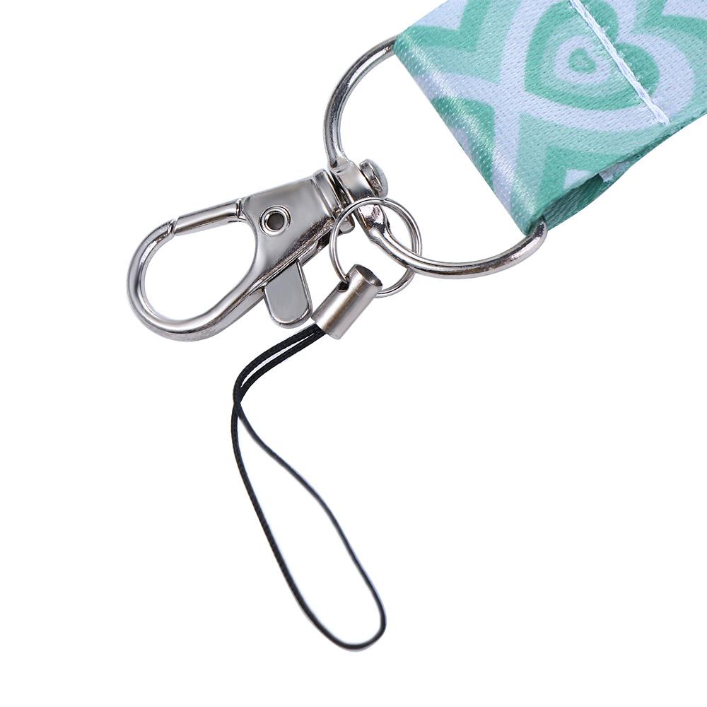 Mobile Phone Strap Keychain Love Neck Strap Heart Lanyard ID Card Pass Hang Rope Badge Holder