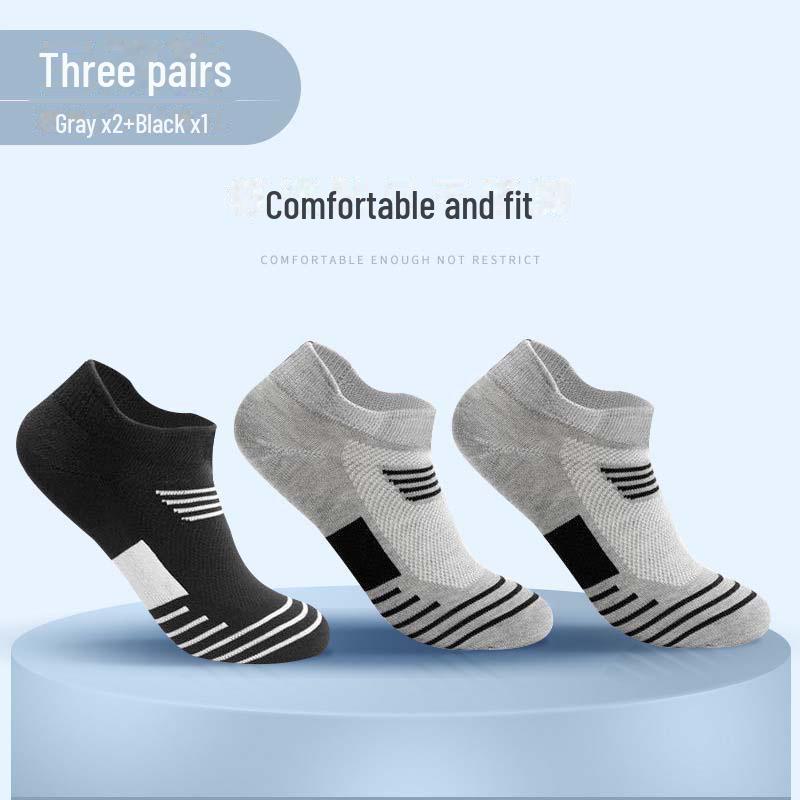 Men's Breathable Basketball Socks - Short Tube, Thin, Sweat-Absorbent, Deodorant - Perfect for Autumn/Winter Training and Running.