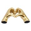 Herz Hände Skulptur Harz Ästhetische Geste Dekoration Modernes Herz Zeichen Statue Kunst Figur für Couchtisch Regale Hochzeit Golden