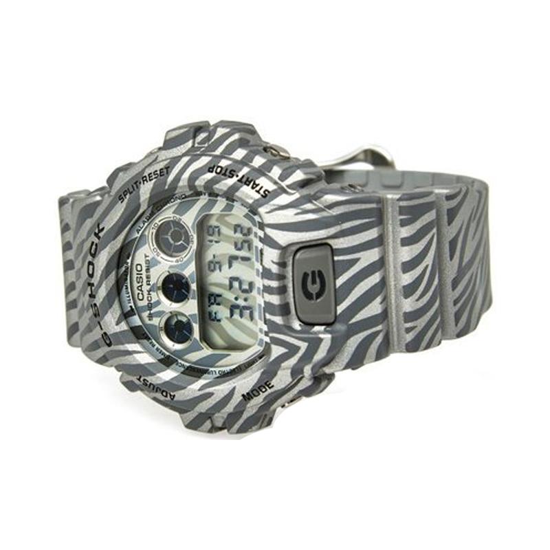 Casio CASIOG-SHOCK Theme Series Fashionable Street Zebra Stripes Multifunctional Alarm Clock Electronic Fluorescent Lighting Quartz DW-6900ZB-8