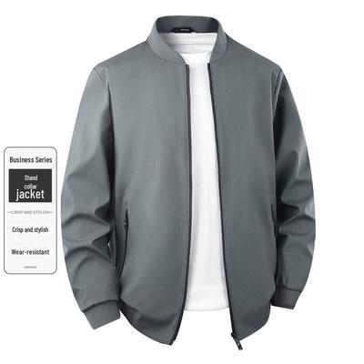 Men's Casual Baseball Collar Zipper Jacket