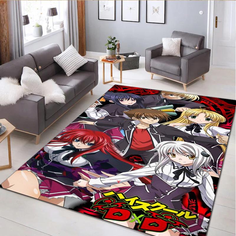 High School Dxd Carpet Office Decorative Carpet For Living Room Bedroom Door Mat Floor Rug Computer Chair Area Rug