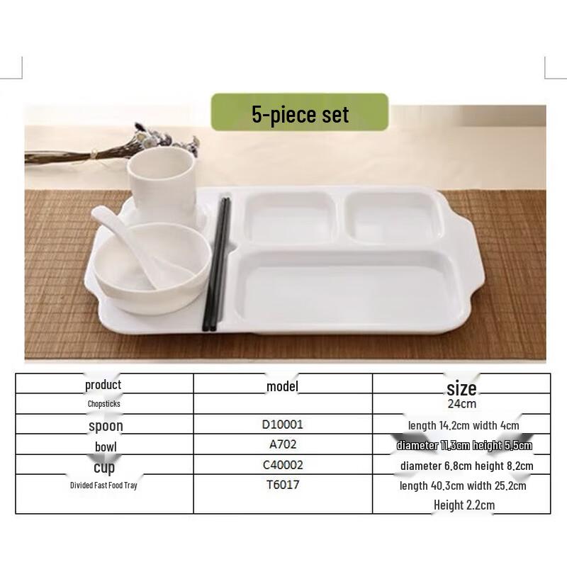 Jijun Melamine Divided Dinner Plate