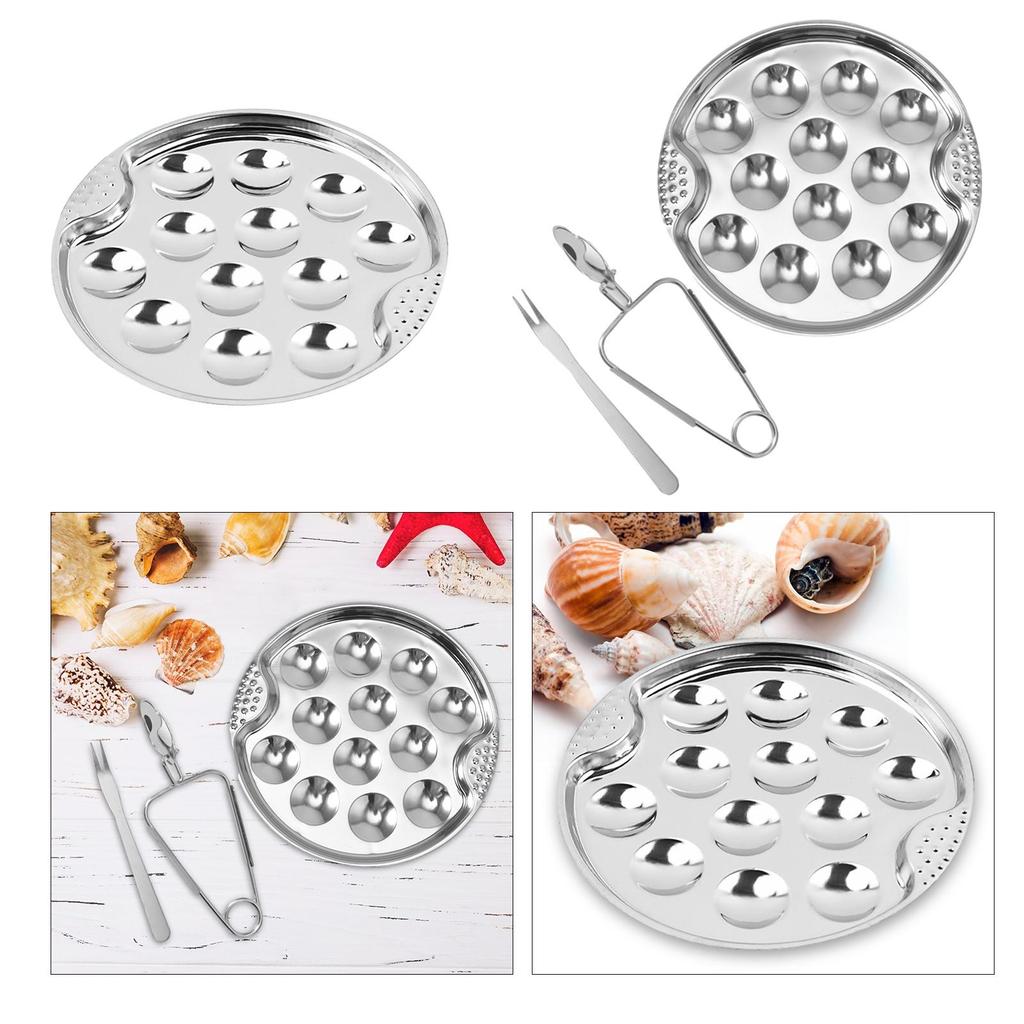 Escargot Baking Dish Plate Sturdy Tableware Snail Plate for Home Kitchen BBQ