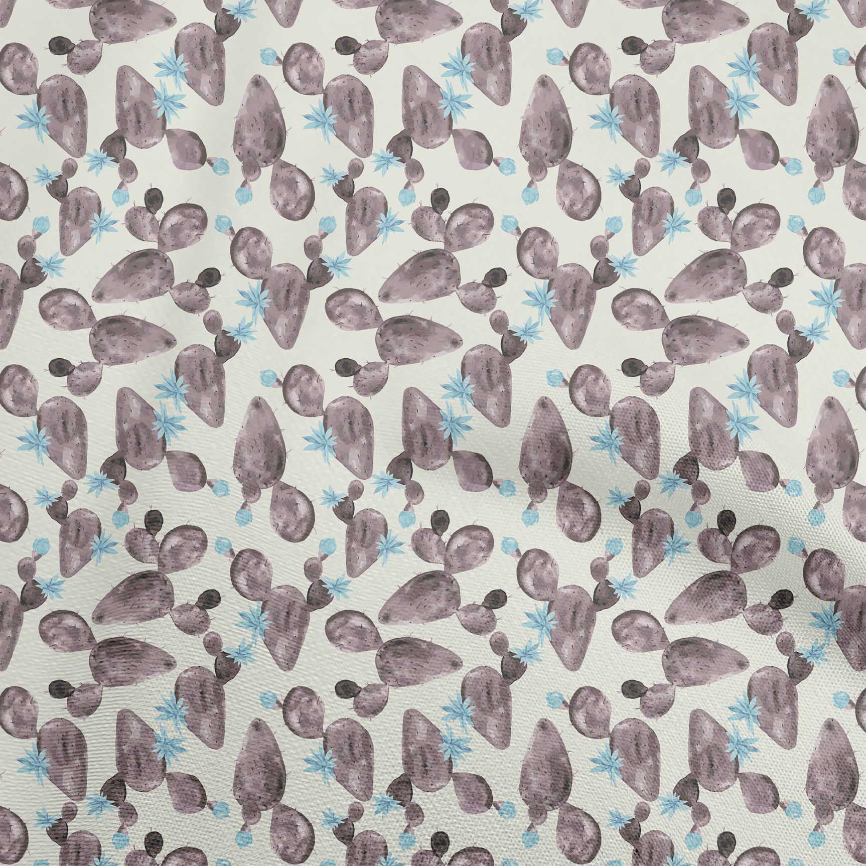 

oneOone Georgette Віскоза синя тканина Кактус Швейні Ремісничі проекти Принти на тканині 42 дюйми 42 Inch Wide - Viscose Chiffon коричневий