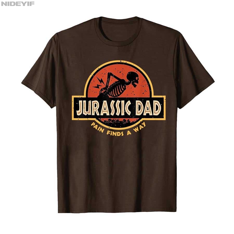 Jurassic Dad Lustiges Skelett T-Shirt Baumwolle2026 Tour Sommer Hohe Qualität Herren Damen Übergroß Familien-Passendes T-Shirt Mode Oberteile