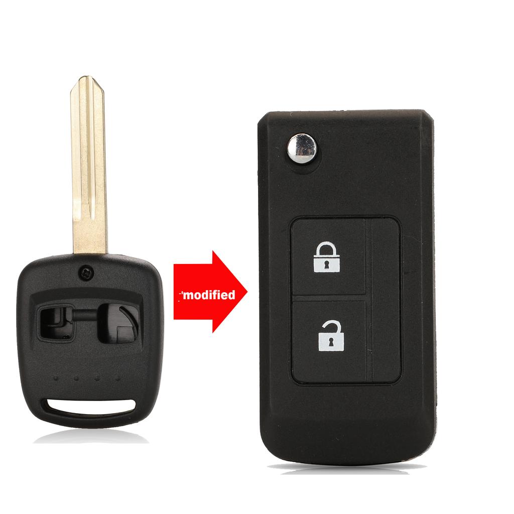 Jingyuqin 2 Buttons Replacement Modified Key Shell Case Fob Fit for Subaru Forester Legacy Impreza Outback 2000 2001 2002