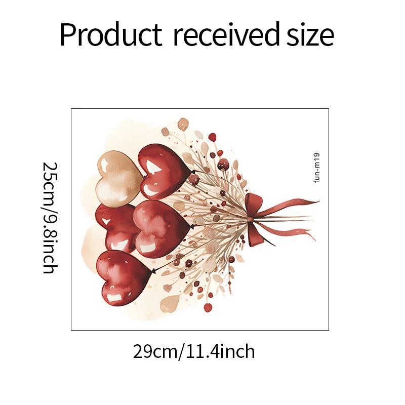 

День святого Валентина Любовный шар Туалетные наклейки Ванная туалет Домашнее украшение Наклейки на стену 25*29CM/fun-m19