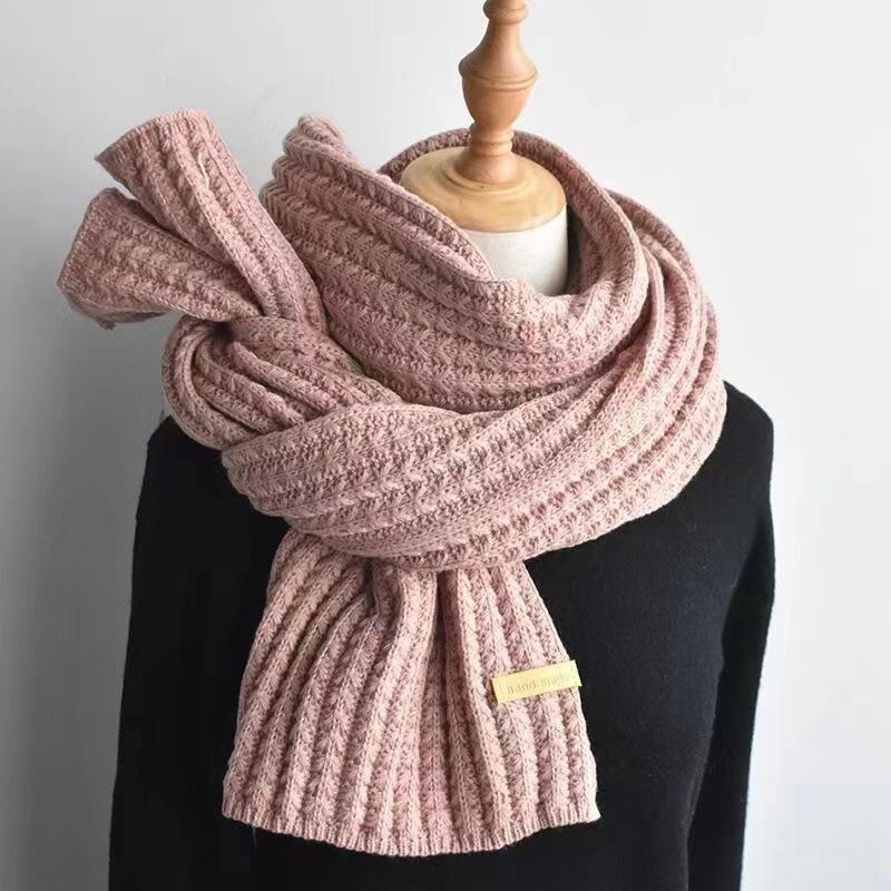 New adult scarf women's winter Korean version fashion versatile women's scarf high-end student knitted wool scarf