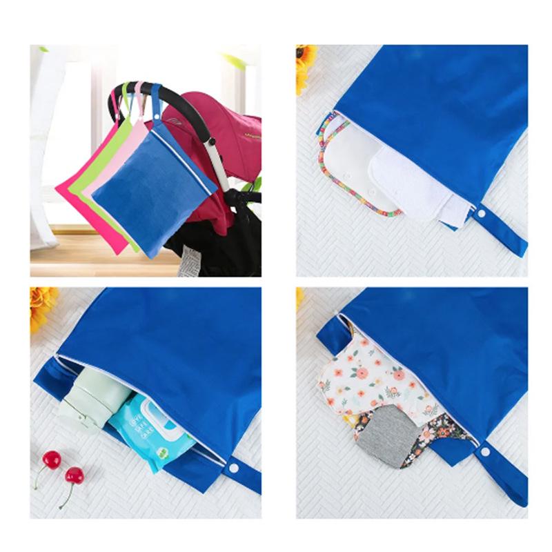 Waterproof 30x40 Diaper Storage Bag: Wet/Dry Separation Mummy Bag, Multifunctional Hanging Pouch