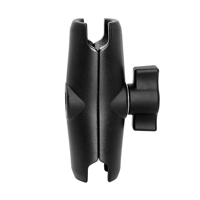 Double Socket Arm Motorcycle Ram Mount Support Compatible with 1 Inch 25mm Ball Components for Gopro Garmin Action Camera