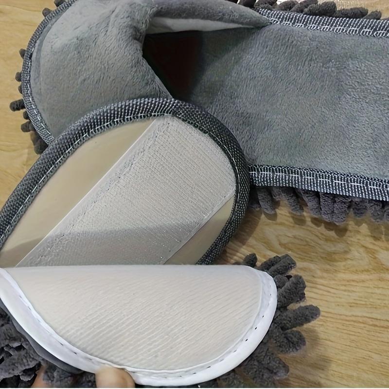 1 Pair Microfiber Dust Mop Slippers Lazy Quick Cleaning Floor Cleaning Slipper Washable Home Shoes Home Bathroom Cleanning Tools