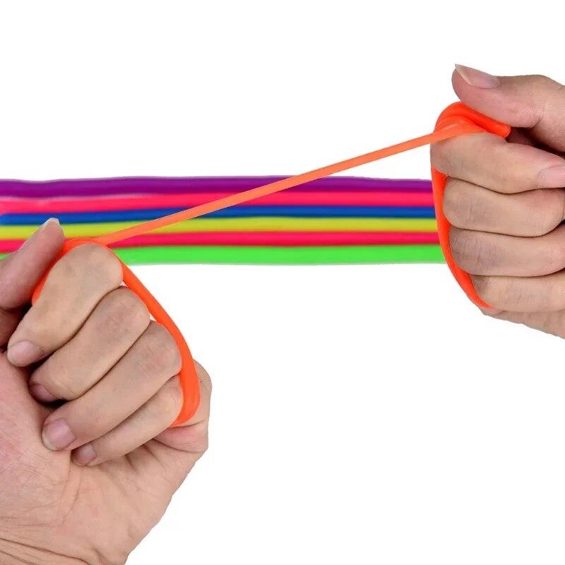 Fidget Toys Autism Vent Children Adult Decompression Toy Luminous Noodle Stretch String TPR Rope Anti Stress Toy String 28cm