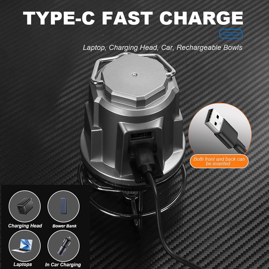 LED Powerful Camping Lantern Type-C Rechargeable Vintage Outdoor Camping Light Outdoor Garden Decoration Camping Tent  Lamp
