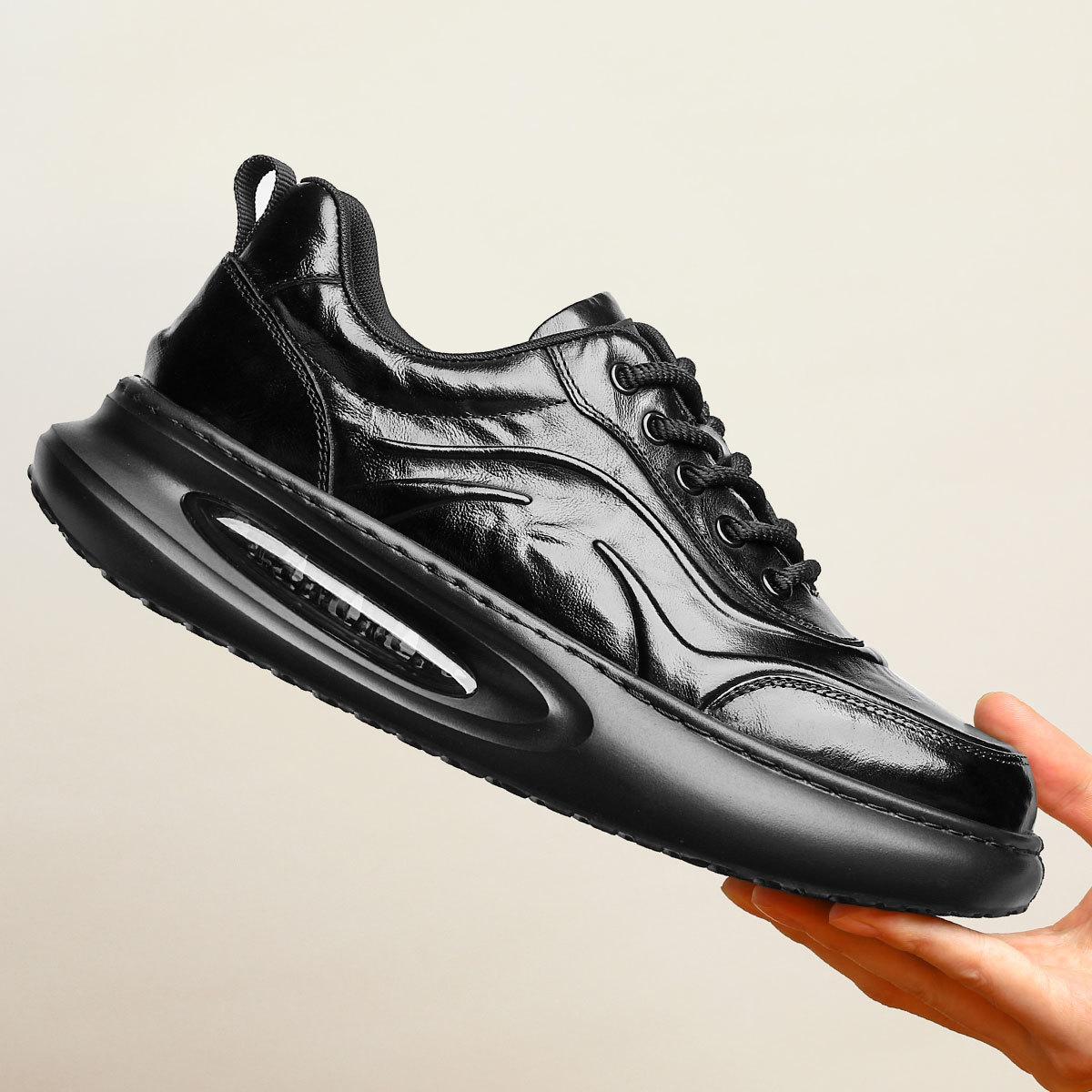 

2025 men s shoes first layer cowhide high-end fashion trend genuine leather men s shoes wear-resistant non-slip air cushion sports and leisure shoes 44