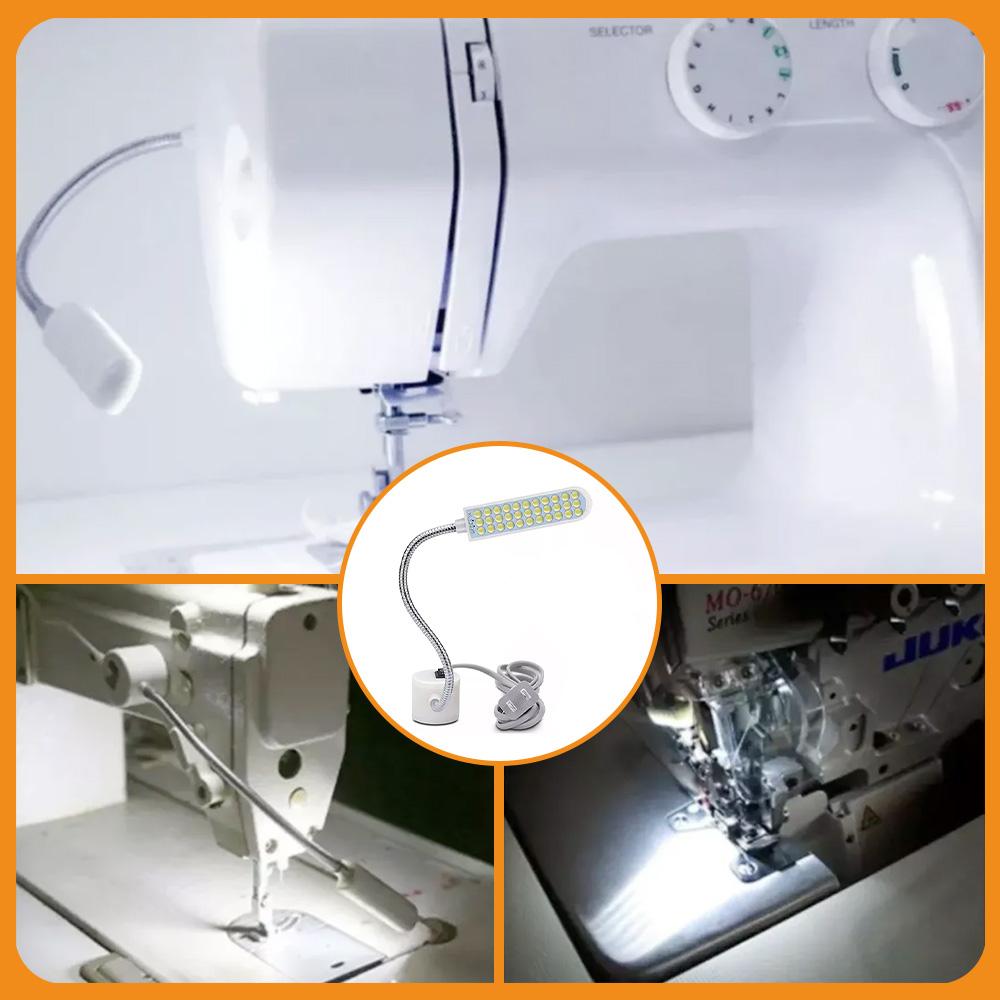 Nähmaschinenlicht LED-Beleuchtung 2 Watt für Werkbank Drehbank Bohrmaschine Tageslichtweiß Flexibler Schwanenhalsarm Arbeitsleuchte