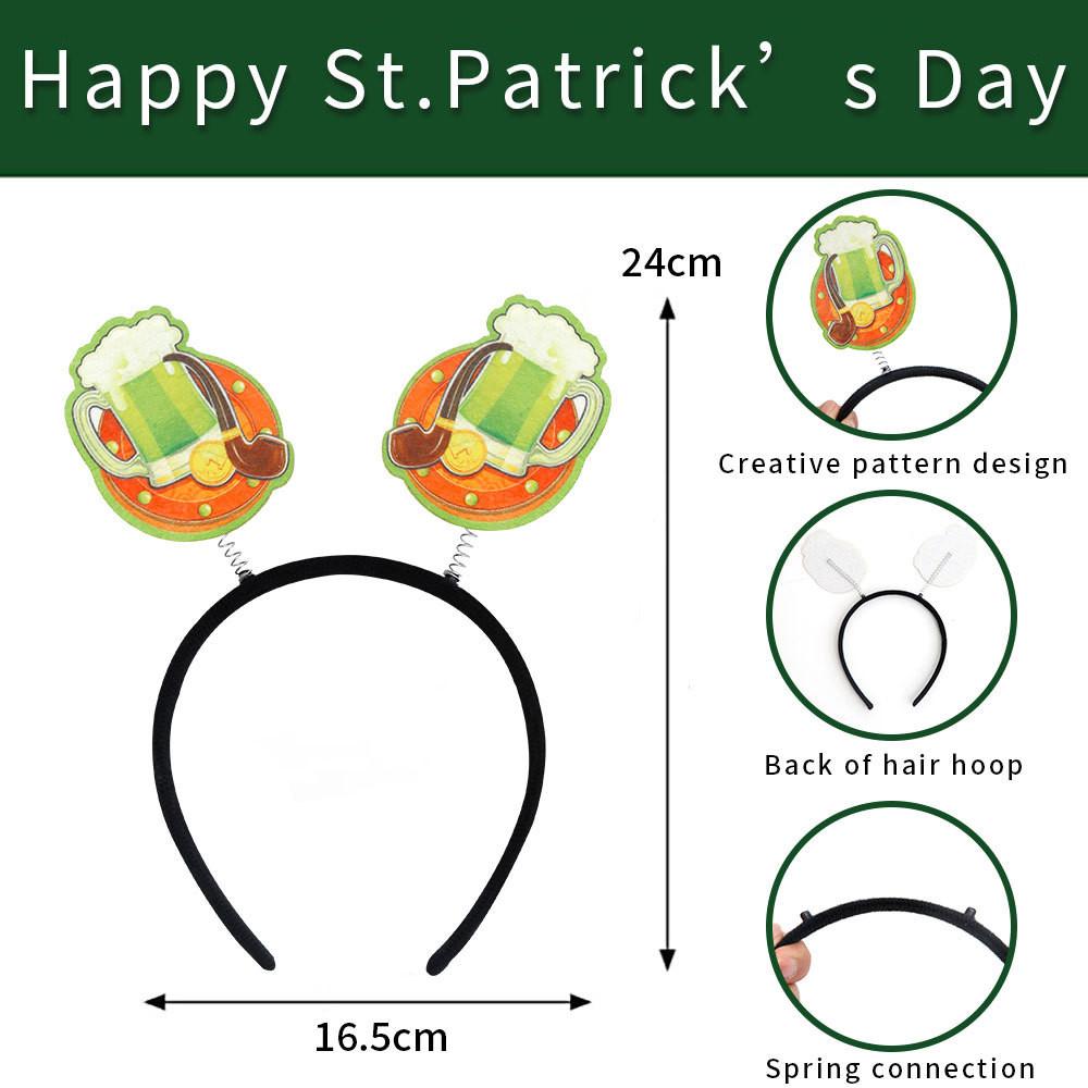 Whimsical St Patricks Day Headband Decor With Eyecatching Shamrock And Themes Beer