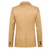 Men Casual Suit Jacket Lapel Long Sleeve One Button Pockets Slim Fit Blazer Solid Color Business Suit Coat Workwear