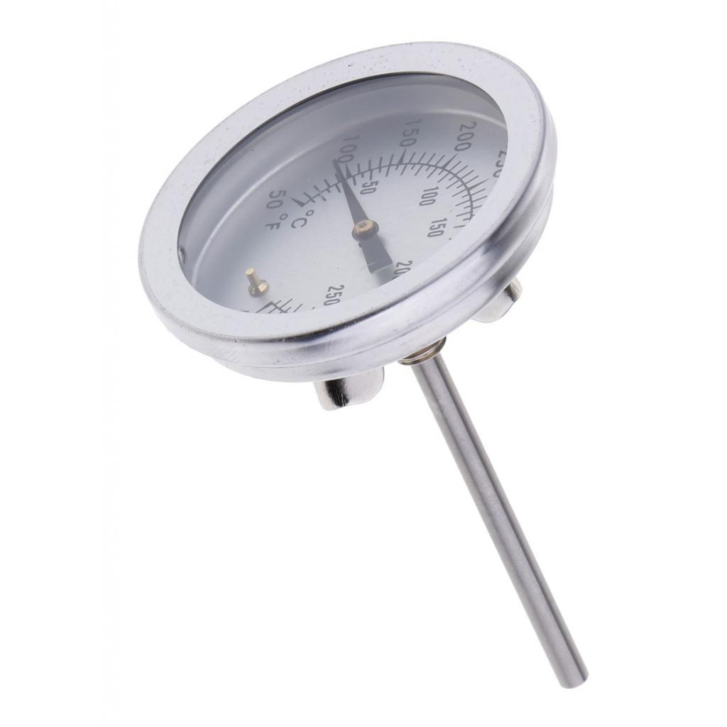 Grill and BBQ Oven Thermometer Round 52mm Mechanical Temperature Meter for Culinary Food Prep in Home Kitchens