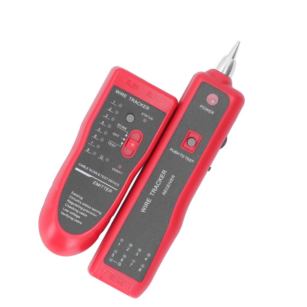 Network Cable Tester Ethernet Wire Finder Tracer Tool RJ11 RJ45 Transmitter Receiver for CAT5 5e CAT6 LAN