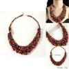 Creative Colored Wooden Bead Woven Necklace Neck Accessories For Trendy Accessories