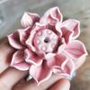 Lotus Shape Sturdy Compact Round Lotus Nasturtium Incense Burner Stick Censer Burner