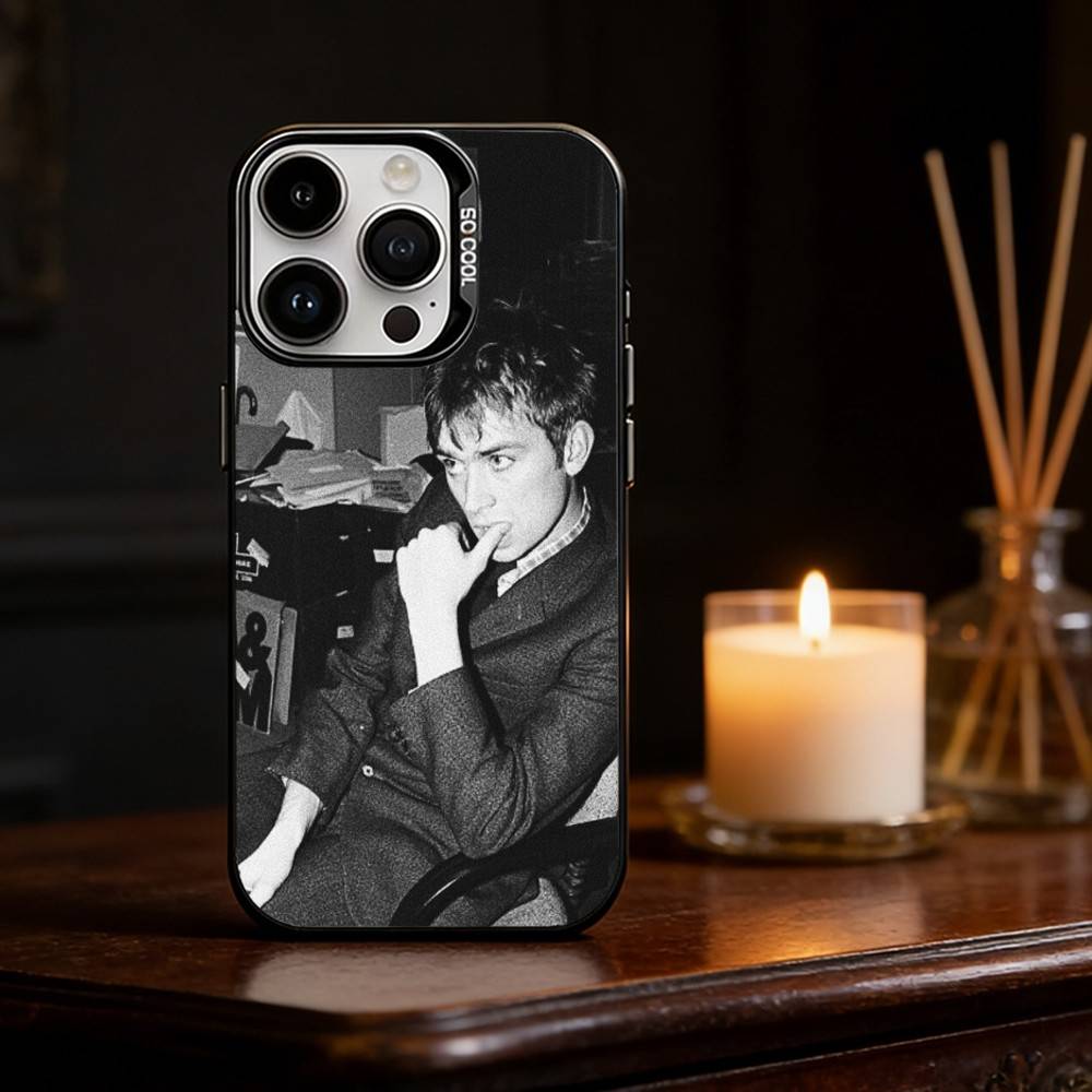 

D-Damon A-Albarn Britpop Phone Case For iPhone 17 16 15 14 13 12 11 Pro Max Plus Silver Matte Black Cover iPhone16pro