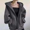 Womens Oversized Cotton Hoodie Loose Fit Casual Fall Winter Sweatshirt Slimming Mid Length
