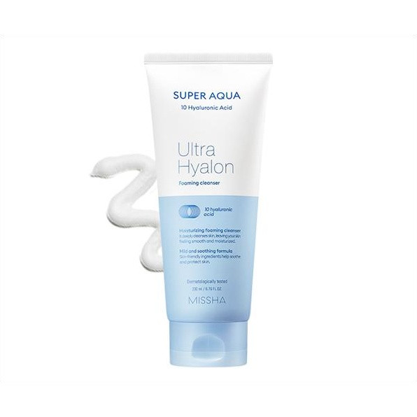 MISSHA (hp) Super Aqua Ultra Hyalron Foaming Cleanser 200ml / (bo)
