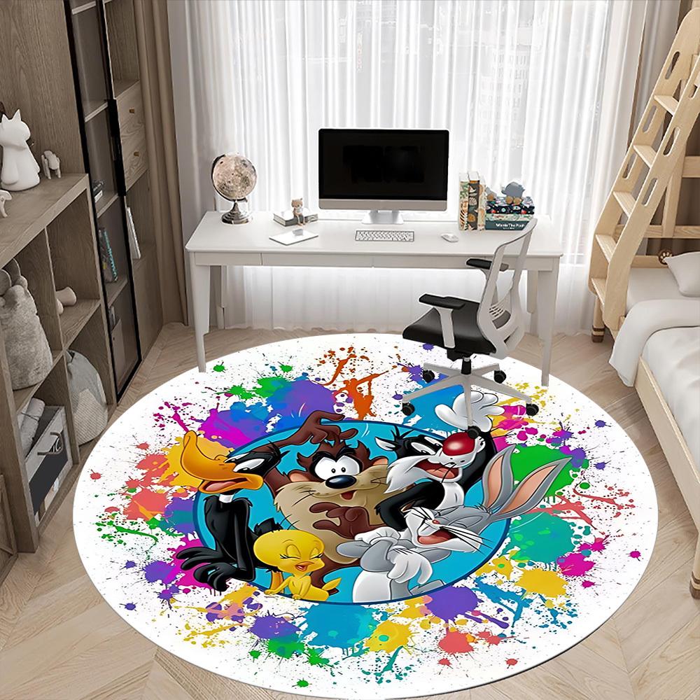 1pc Looney Tunes Chair Carpet for Office Non-Slip, Indoor Non-Slip Washable Carpet, Non-Shedding Mat For Office yy251030079