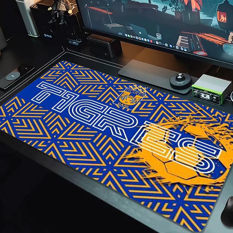 Tigres UANL Logo Color Mouse Pad Large Gaming Table Cushion Non-slip Laptop Tablet Big Mousepad XXL Mat Mini PC Playmat With Lock edge