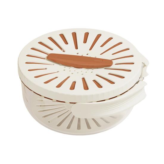 Doppelschichtiger Abtropfkorb, Obstreinigungsschüssel mit Sieb, lebensmittelecht, BPA-frei, Küchen-Obst-Abtropfkorb, Gemüse-Salatschüssel mit Griff