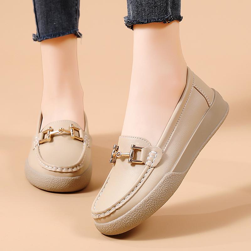 Women's Loafers Leather Driving Moccasins Comfort Flats Casual Slip On Walking Minimalist Summer Breathable Shoes