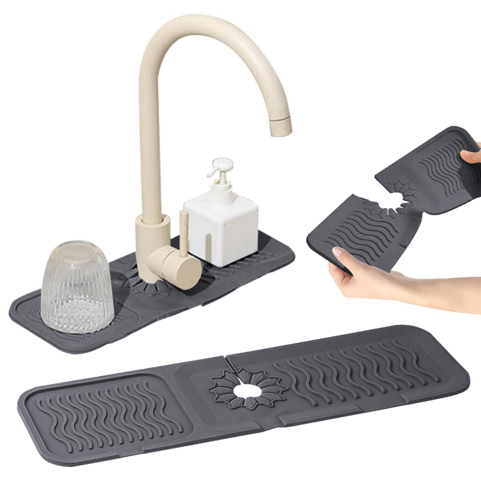 

Новый коврик для кухонной раковины, силиконовый дренажный коврик, поддон для раковины, защита для раковины, защитный коврик для кухонной раковины и ванной комнаты S чёрный