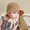 Summer Baby Hat Straw Baby Girl Cap Fashion Lace Bow Beach Children Panama Hat Princess Bonnets for Kids Outdoor Travel Sun Cap