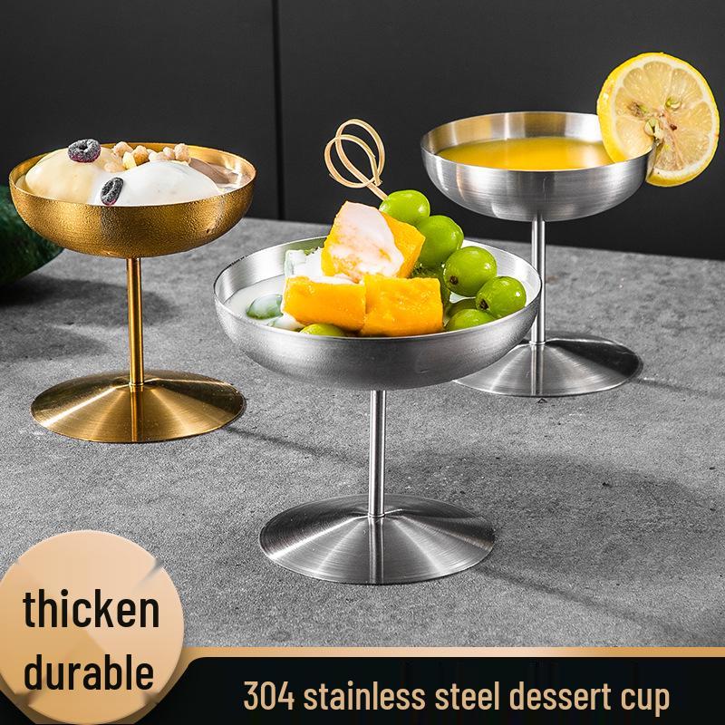 Stainless Steel High-Footed Ice Cream and Dessert Cup