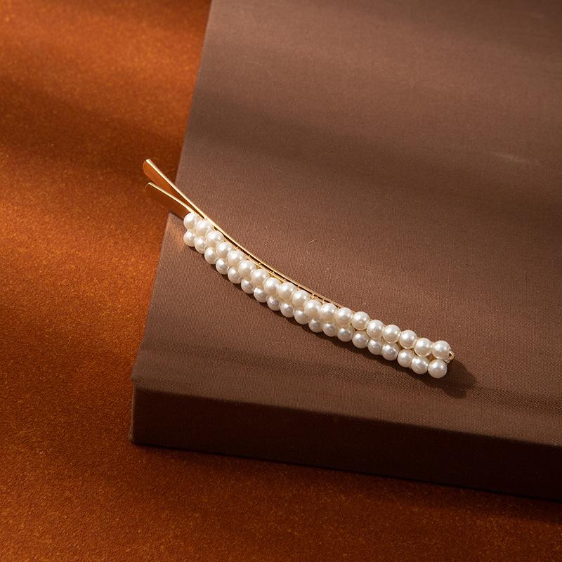 Pearl Word Clip Women'S Temperament Bangs Forehead Broken Hair Edge Clip High Sense Simple Bb Clip