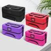 Large Capacity Multifunctional Cosmetic Box with Double-Opening Oxford Cloth for Makeup, Nail Art, and Embroidery Tools