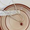 Double-Layer Heart Pearl Necklace - Women's Simple Niche French Choker