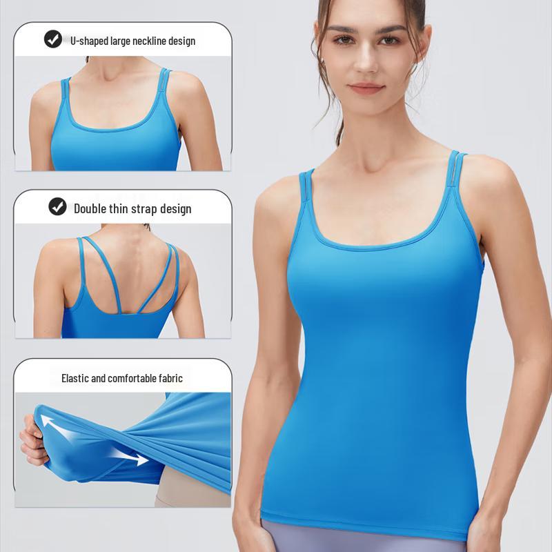 Women's Yoga Vest with Built-in Bra