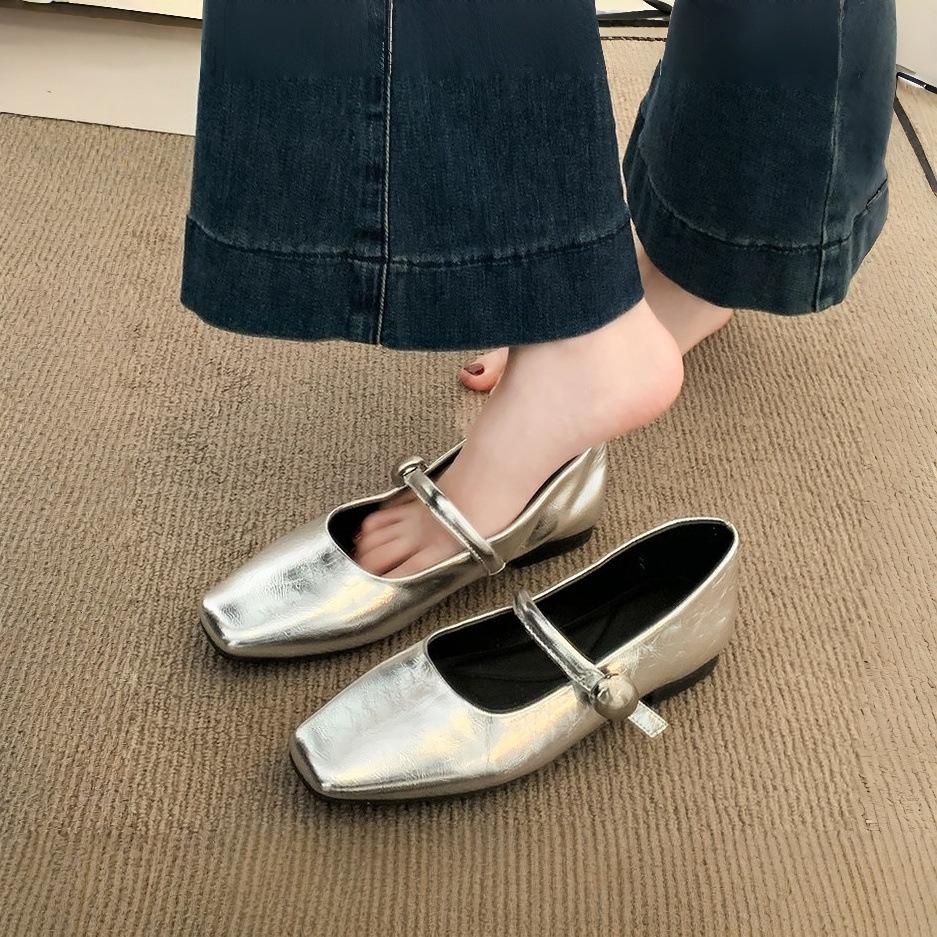 New Style Platform Sandals, Low-heeled Flats, Women s Shoes 35 серебряный