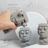Creative Squeeze Stone Man Stress  Soft Rebound Moai Statue Funny Eyes Expression Relaxing Gift For Children Adults